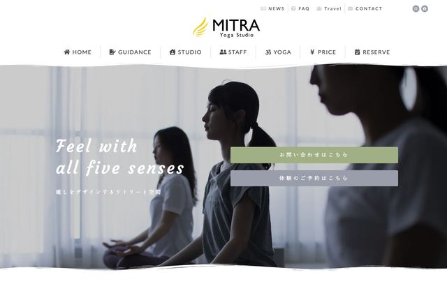 MITRA Yoga Studioの公式サイト